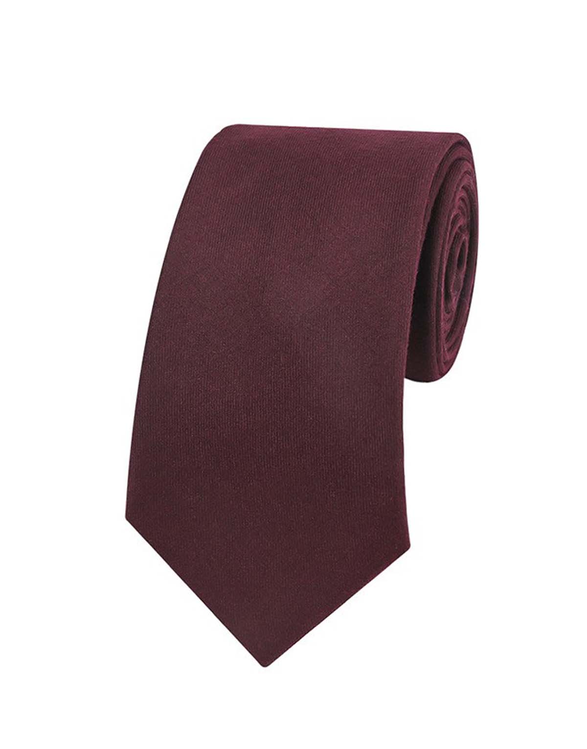 Wool Solid Color Business Texture Tie-T5